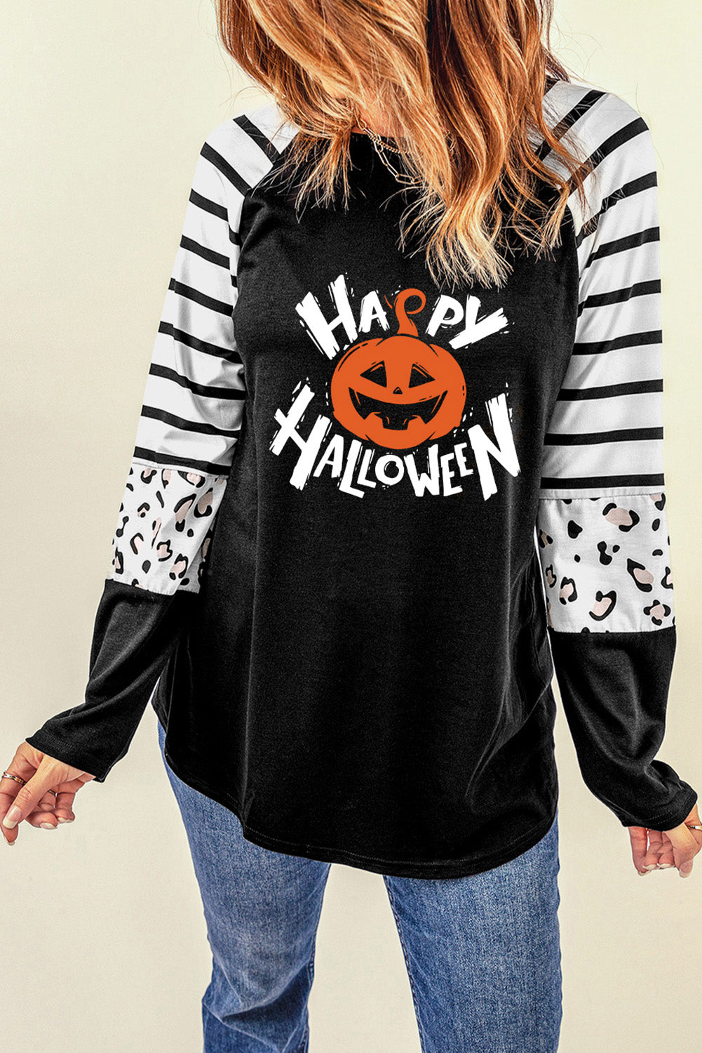 HAPPY HALLOWEEN Graphic Long Sleeve T-Shirt