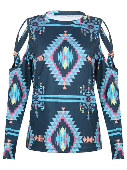 Geometric Cutout Crisscross T-Shirt