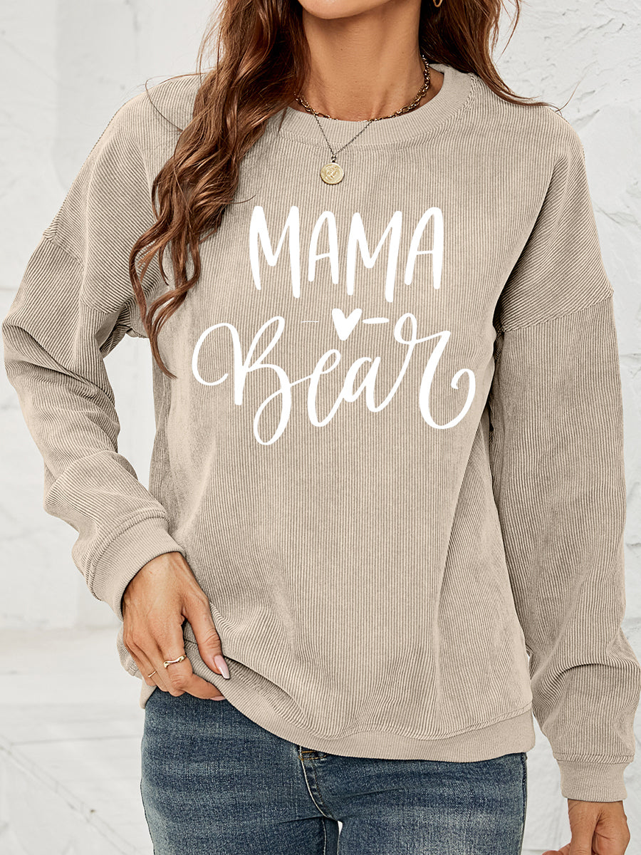 MAMA Graphic Round Neck Sweatshirt