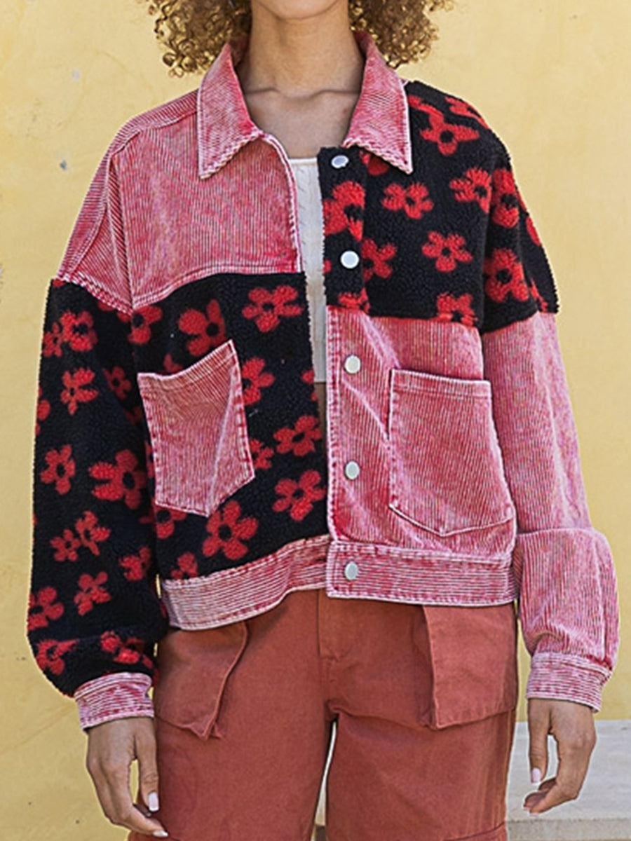 Floral Dropped Shoulder Shacket