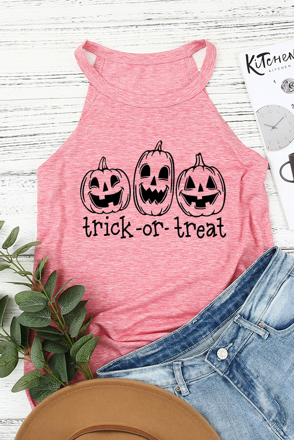 TRICK OR TREAT Graphic Tank Top