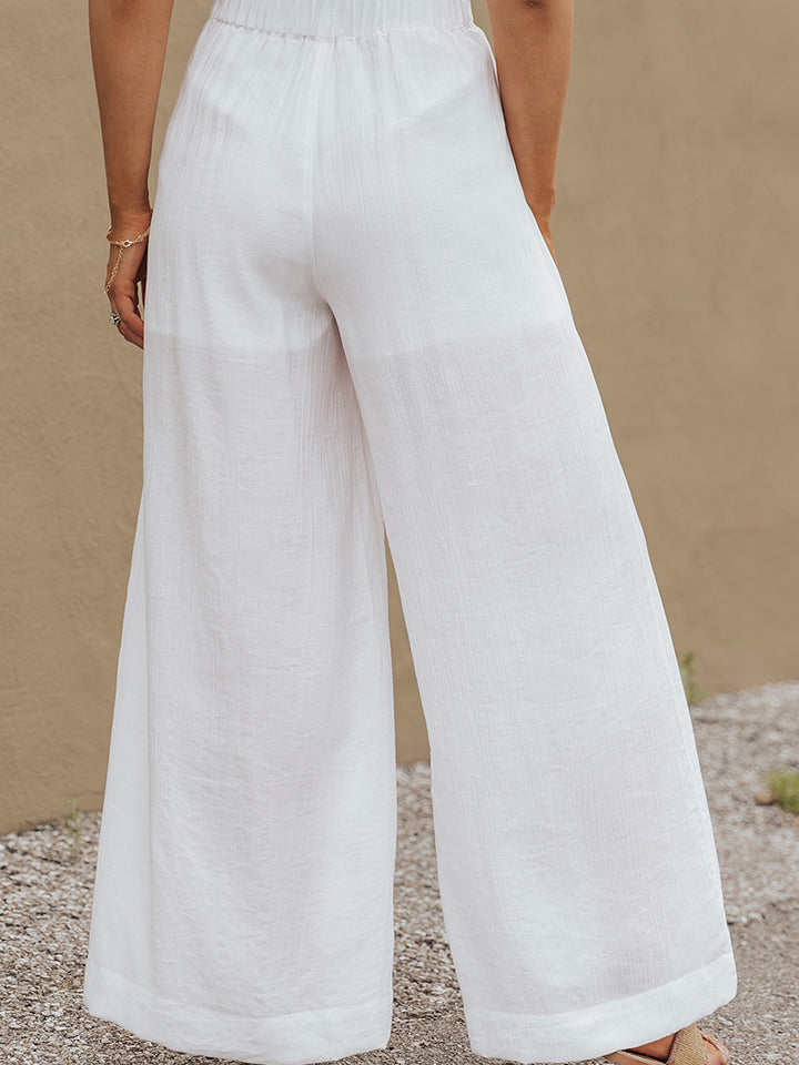 Wide Leg Buttoned Pants