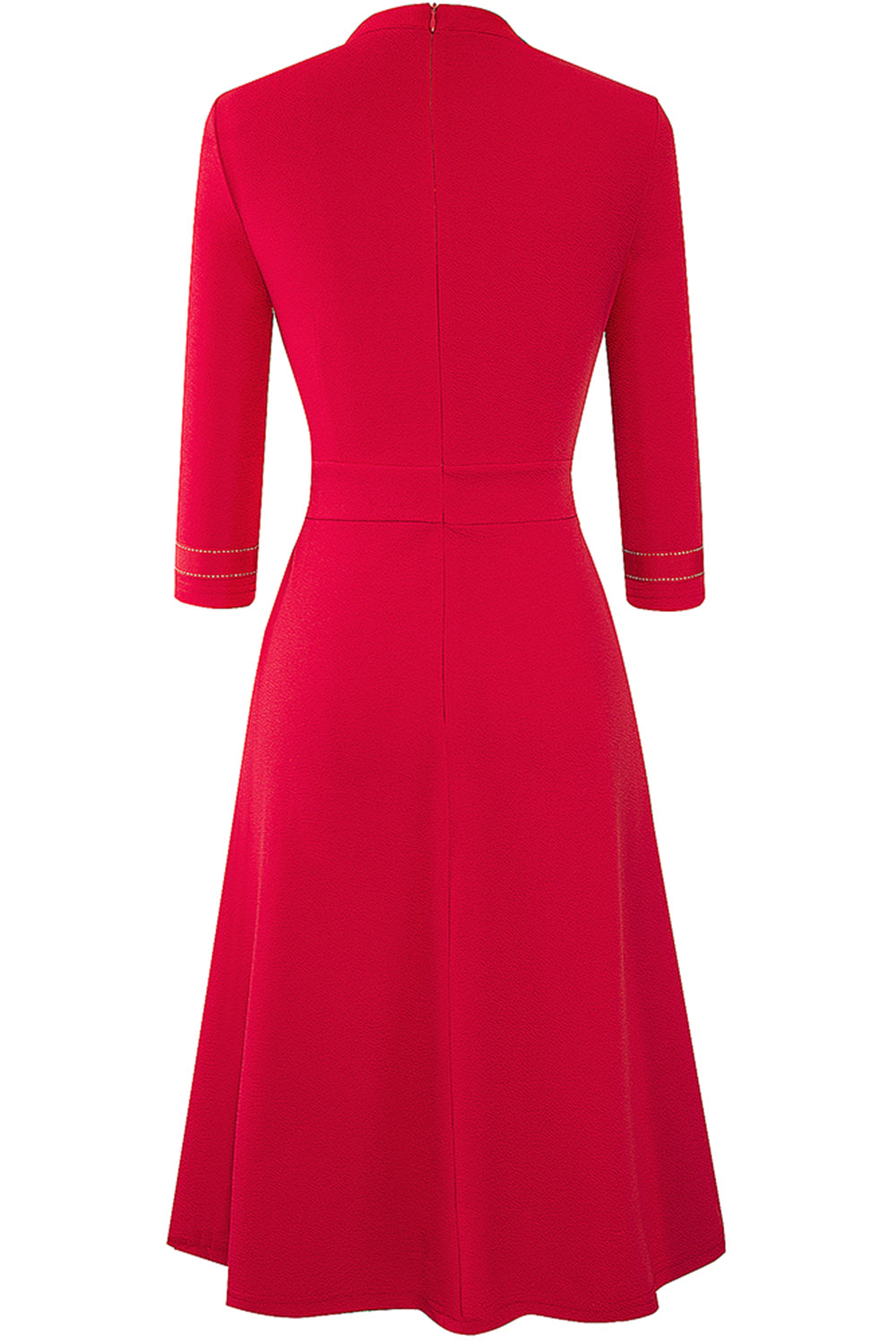 Round Neck Three-Quater Sleeve Dress